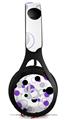 WraptorSkinz Skin Decal Wrap compatible with Beats EP Headphones Lots of Dots Purple on White Skin Only HEADPHONES NOT INCLUDED