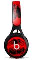WraptorSkinz Skin Decal Wrap compatible with Beats EP Headphones Big Kiss Lips Black on Red Skin Only HEADPHONES NOT INCLUDED