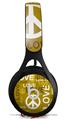 WraptorSkinz Skin Decal Wrap compatible with Beats EP Headphones Love and Peace Yellow Skin Only HEADPHONES NOT INCLUDED