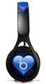 WraptorSkinz Skin Decal Wrap compatible with Beats EP Headphones Glass Heart Grunge Blue Skin Only HEADPHONES NOT INCLUDED