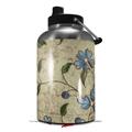 Skin Decal Wrap for 2017 RTIC One Gallon Jug Flowers and Berries Blue (Jug NOT INCLUDED) by WraptorSkinz
