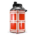 Skin Decal Wrap for 2017 RTIC One Gallon Jug Squared Red (Jug NOT INCLUDED) by WraptorSkinz