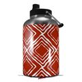 Skin Decal Wrap for 2017 RTIC One Gallon Jug Wavey Red Dark (Jug NOT INCLUDED) by WraptorSkinz