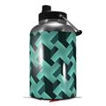 Skin Decal Wrap for 2017 RTIC One Gallon Jug Retro Houndstooth Seafoam Green (Jug NOT INCLUDED) by WraptorSkinz