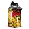 Skin Decal Wrap for 2017 RTIC One Gallon Jug Halftone Splatter Yellow Red (Jug NOT INCLUDED) by WraptorSkinz
