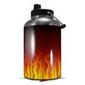 Skin Decal Wrap for 2017 RTIC One Gallon Jug Fire on Black (Jug NOT INCLUDED) by WraptorSkinz