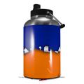 Skin Decal Wrap for 2017 RTIC One Gallon Jug Ripped Colors Blue Orange (Jug NOT INCLUDED) by WraptorSkinz