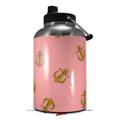 Skin Decal Wrap for 2017 RTIC One Gallon Jug Anchors Away Pink (Jug NOT INCLUDED) by WraptorSkinz