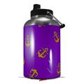 Skin Decal Wrap for 2017 RTIC One Gallon Jug Anchors Away Purple (Jug NOT INCLUDED) by WraptorSkinz