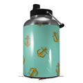 Skin Decal Wrap for 2017 RTIC One Gallon Jug Anchors Away Seafoam Green (Jug NOT INCLUDED) by WraptorSkinz