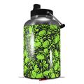 Skin Decal Wrap for 2017 RTIC One Gallon Jug Scattered Skulls Neon Green (Jug NOT INCLUDED) by WraptorSkinz