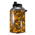 Skin Decal Wrap for 2017 RTIC One Gallon Jug Scattered Skulls Orange (Jug NOT INCLUDED) by WraptorSkinz