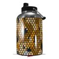 Skin Decal Wrap for 2017 RTIC One Gallon Jug HEX Mesh Camo 01 Orange (Jug NOT INCLUDED) by WraptorSkinz