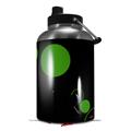 Skin Decal Wrap for 2017 RTIC One Gallon Jug Lots of Dots Green on Black (Jug NOT INCLUDED) by WraptorSkinz