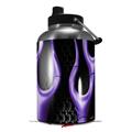Skin Decal Wrap for 2017 RTIC One Gallon Jug Metal Flames Purple (Jug NOT INCLUDED) by WraptorSkinz