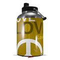 Skin Decal Wrap for 2017 RTIC One Gallon Jug Love and Peace Yellow (Jug NOT INCLUDED) by WraptorSkinz