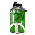 Skin Decal Wrap for 2017 RTIC One Gallon Jug Love and Peace Green (Jug NOT INCLUDED) by WraptorSkinz
