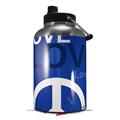 Skin Decal Wrap for 2017 RTIC One Gallon Jug Love and Peace Blue (Jug NOT INCLUDED) by WraptorSkinz