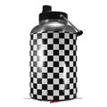 Skin Decal Wrap for 2017 RTIC One Gallon Jug Checkered Canvas Black and White (Jug NOT INCLUDED) by WraptorSkinz
