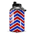 Skin Decal Wrap for 2017 RTIC One Gallon Jug Zig Zag Red White and Blue (Jug NOT INCLUDED) by WraptorSkinz