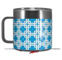 Skin Decal Wrap for Yeti Coffee Mug 14oz Boxed Neon Blue - 14 oz CUP NOT INCLUDED by WraptorSkinz