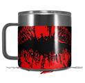 Skin Decal Wrap for Yeti Coffee Mug 14oz Big Kiss Lips Red on Black - 14 oz CUP NOT INCLUDED by WraptorSkinz