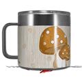Skin Decal Wrap for Yeti Coffee Mug 14oz Mushrooms Orange - 14 oz CUP NOT INCLUDED by WraptorSkinz