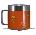 Skin Decal Wrap for Yeti Coffee Mug 14oz Anchors Away Burnt Orange - 14 oz CUP NOT INCLUDED by WraptorSkinz