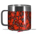 Skin Decal Wrap for Yeti Coffee Mug 14oz Scattered Skulls Red - 14 oz CUP NOT INCLUDED by WraptorSkinz
