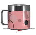 Skin Decal Wrap for Yeti Coffee Mug 14oz Lots of Dots Pink on Pink - 14 oz CUP NOT INCLUDED by WraptorSkinz