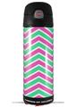 Skin Decal Wrap for Thermos Funtainer 16oz Bottle Zig Zag Teal Green and Pink (BOTTLE NOT INCLUDED) by WraptorSkinz