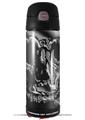 Skin Decal Wrap for Thermos Funtainer 16oz Bottle Chrome Skull on Black (BOTTLE NOT INCLUDED) by WraptorSkinz