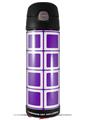 Skin Decal Wrap for Thermos Funtainer 16oz Bottle Squared Purple (BOTTLE NOT INCLUDED) by WraptorSkinz