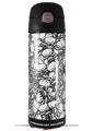 Skin Decal Wrap for Thermos Funtainer 16oz Bottle Scattered Skulls White (BOTTLE NOT INCLUDED) by WraptorSkinz