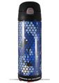 Skin Decal Wrap for Thermos Funtainer 16oz Bottle HEX Mesh Camo 01 Blue Bright (BOTTLE NOT INCLUDED) by WraptorSkinz