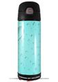 Skin Decal Wrap for Thermos Funtainer 16oz Bottle Raining Neon Teal (BOTTLE NOT INCLUDED) by WraptorSkinz