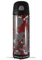 Skin Decal Wrap for Thermos Funtainer 16oz Bottle WraptorCamo Old School Camouflage Camo Red Dark (BOTTLE NOT INCLUDED) by WraptorSkinz