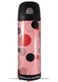 Skin Decal Wrap for Thermos Funtainer 16oz Bottle Lots of Dots Red on Pink (BOTTLE NOT INCLUDED) by WraptorSkinz