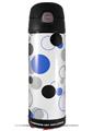 Skin Decal Wrap for Thermos Funtainer 16oz Bottle Lots of Dots Blue on White (BOTTLE NOT INCLUDED) by WraptorSkinz