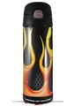 Skin Decal Wrap for Thermos Funtainer 16oz Bottle Metal Flames (BOTTLE NOT INCLUDED) by WraptorSkinz