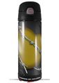 Skin Decal Wrap for Thermos Funtainer 16oz Bottle Barbwire Heart Yellow (BOTTLE NOT INCLUDED) by WraptorSkinz