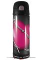 Skin Decal Wrap for Thermos Funtainer 16oz Bottle Barbwire Heart Hot Pink (BOTTLE NOT INCLUDED) by WraptorSkinz
