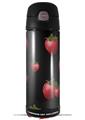 Skin Decal Wrap for Thermos Funtainer 16oz Bottle Strawberries on Black (BOTTLE NOT INCLUDED) by WraptorSkinz