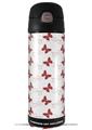 Skin Decal Wrap for Thermos Funtainer 16oz Bottle Pastel Butterflies Red on White (BOTTLE NOT INCLUDED) by WraptorSkinz