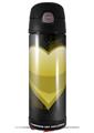 Skin Decal Wrap for Thermos Funtainer 16oz Bottle Glass Heart Grunge Yellow (BOTTLE NOT INCLUDED) by WraptorSkinz