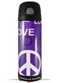Skin Decal Wrap for Thermos Funtainer 16oz Bottle Love and Peace Purple (BOTTLE NOT INCLUDED) by WraptorSkinz