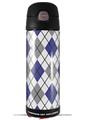 Skin Decal Wrap for Thermos Funtainer 16oz Bottle Argyle Blue and Gray (BOTTLE NOT INCLUDED) by WraptorSkinz