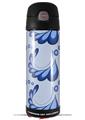 Skin Decal Wrap for Thermos Funtainer 16oz Bottle Petals Blue (BOTTLE NOT INCLUDED) by WraptorSkinz