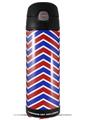 Skin Decal Wrap for Thermos Funtainer 16oz Bottle Zig Zag Red White and Blue (BOTTLE NOT INCLUDED) by WraptorSkinz