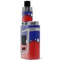 Skin Decal Wraps for Smok AL85 Alien Baby Ripped Colors Blue Red VAPE NOT INCLUDED
